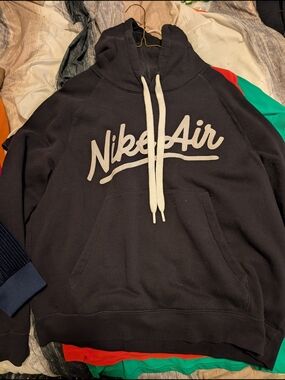 Nike Black Hoodie with White Nike Air Script
